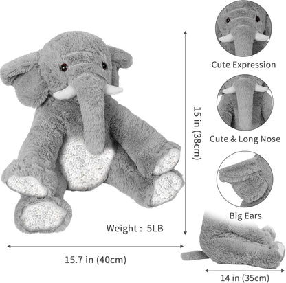 Weighted Stuffed Elephant (5lbs)