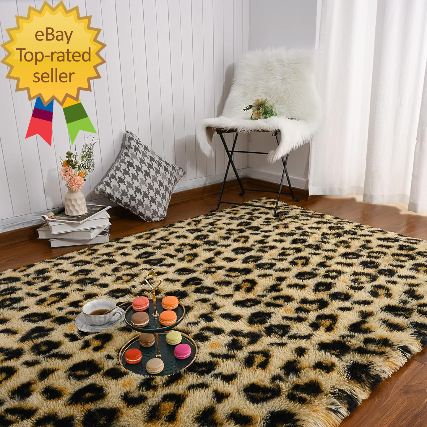 Fluffy Leopard Rug (72Lx48W)