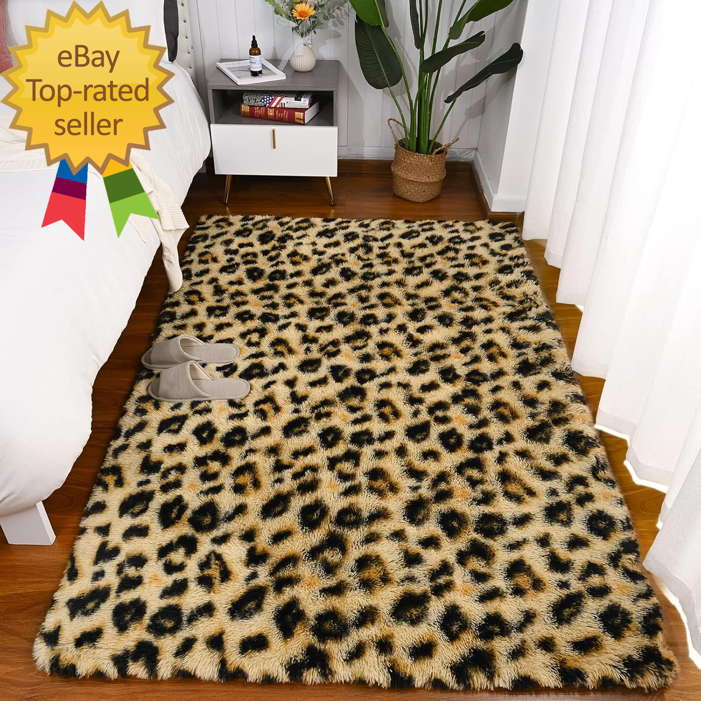 Fluffy Leopard Rug (72Lx48W)
