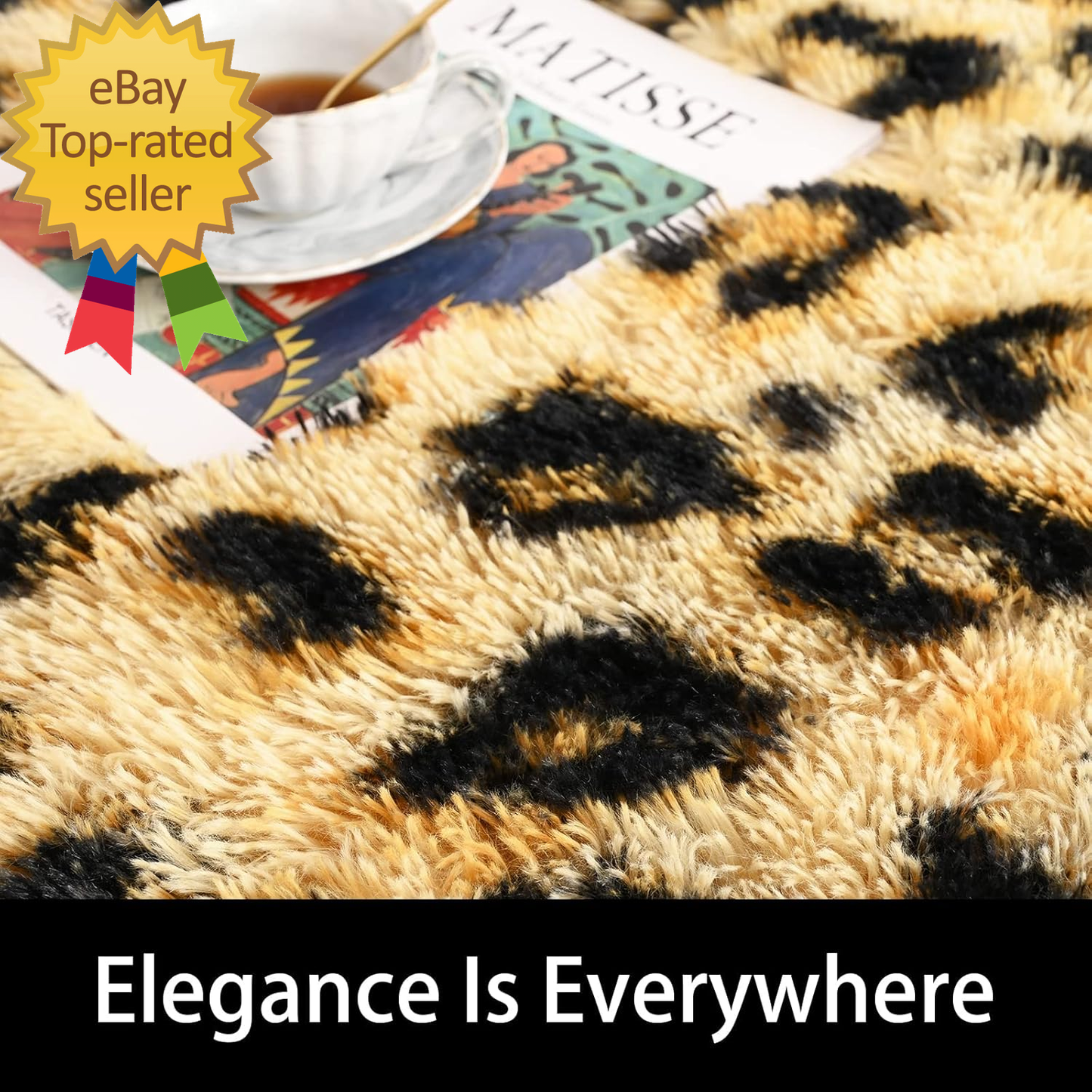 Fluffy Leopard Rug (72Lx48W)