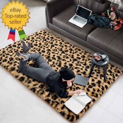 Fluffy Leopard Rug (72Lx48W)