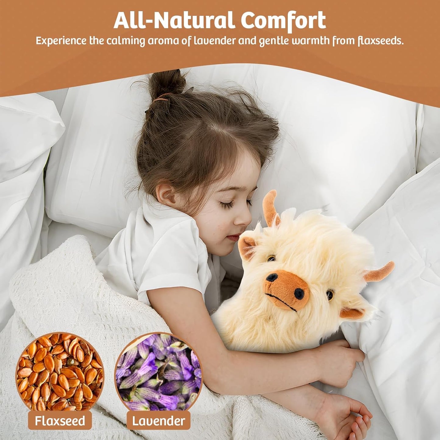 Highland Cow Heating Stuffed Animal 